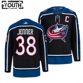 Columbus Blue Jackets Trikot Boone Jenner 38 Adidas 2022-23 Schwarz Reverse Retro 2.0 Authentic - Kinder